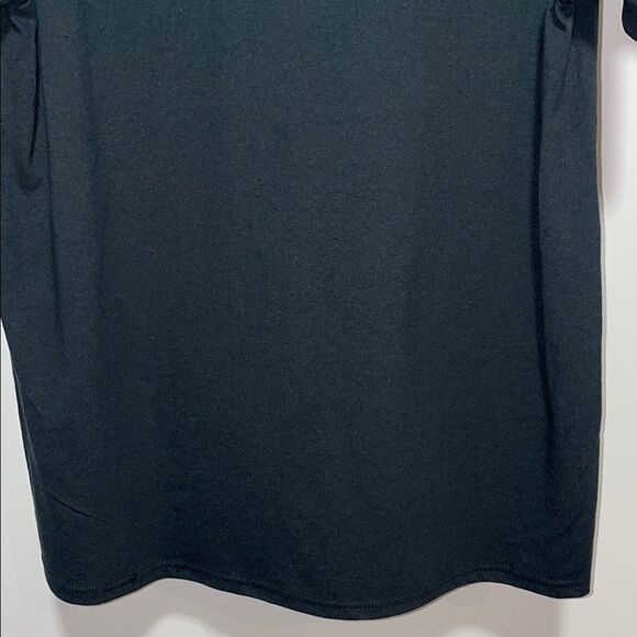 Port and Company Black Tee with Red and Yellow Print - Picture 7 of 7